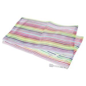 6pcs Mesh Zipper Pouch A4 Document File Bags Colorful Storage Organizer White